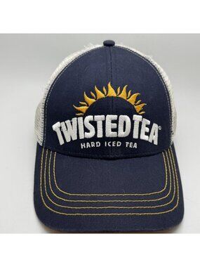 Twisted Tea Hard Iced Tea Trucker Hat Adjustable Snapback Baseball Cap Navy